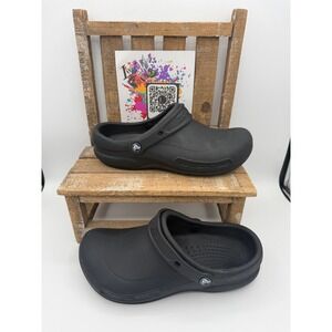 Crocs Specialist II Black Work Clogs Mens 8 Womens 10 Professional Shoes 204590